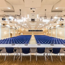 Saal Essen frontaler Blick von der Bühne