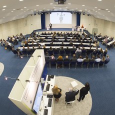 Saal Deutschland Parlamentarische Bestuhlung mit Ausstellung