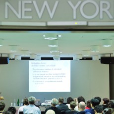 Internationaler Vortrag in Saal New York